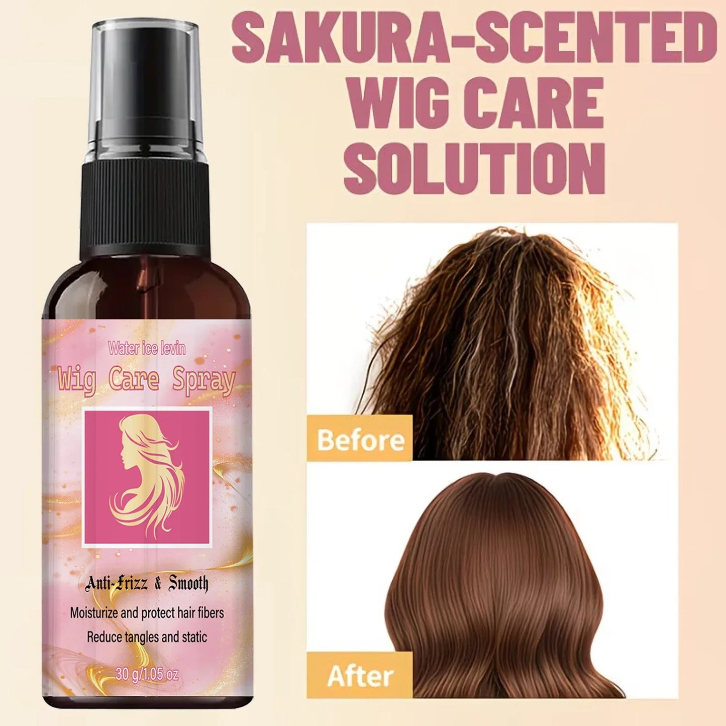 Anti-Frizz Wig Spray – Moisturizing & Collagen Static Control