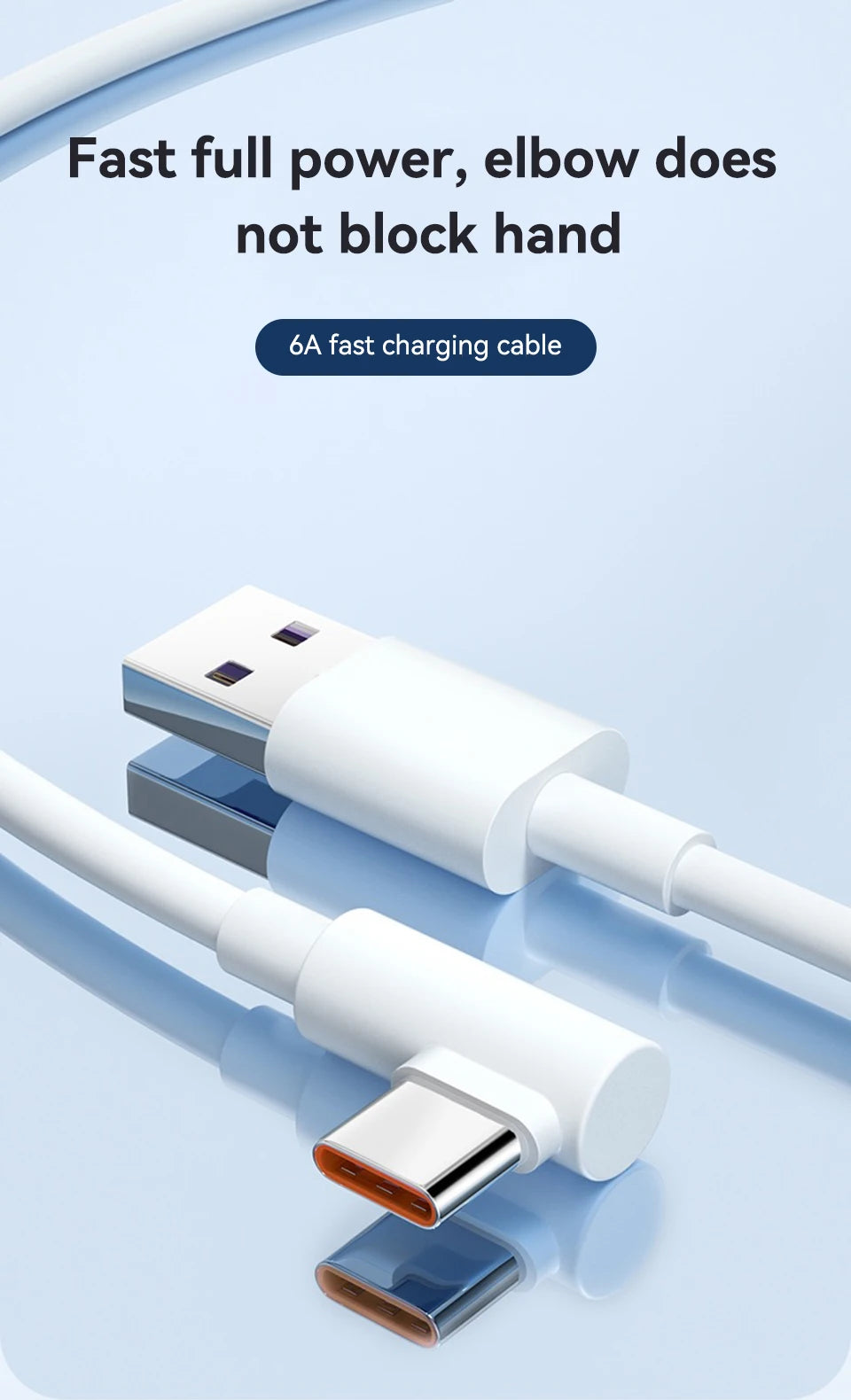 120W USB-C Fast Charging Cable 90° Right Angle Gaming Cord Peaceful Pleasures Health and Wellness