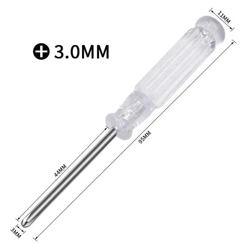 1pcs Mini Transparent Handle Screwdriver Portable Phillips Slotted Screwdriver for Home Repair DIY Hand Tool Peaceful Pleasures Health and Wellness