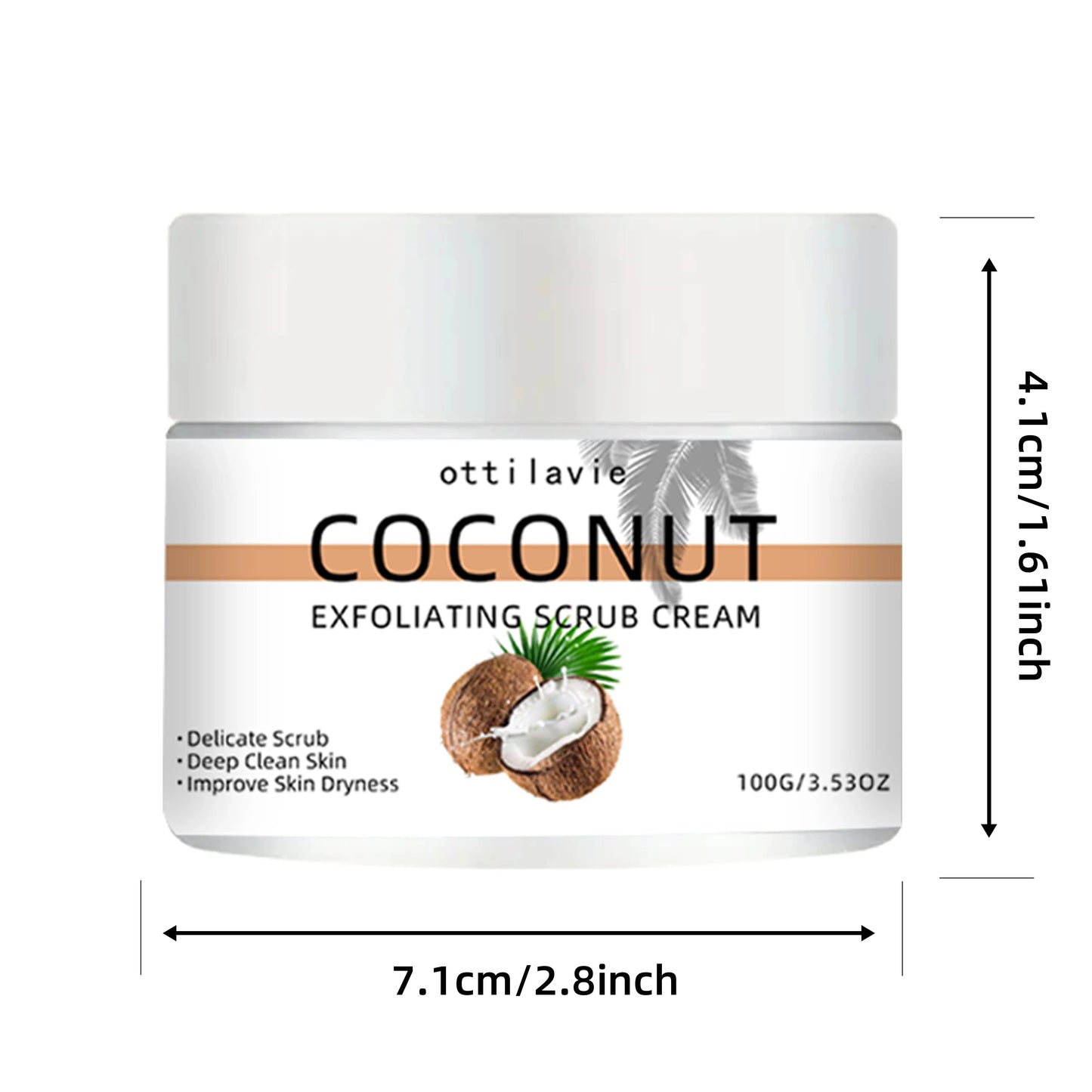Ottilavie Coconut Exfoliating Scrub Cream | All Skin Types