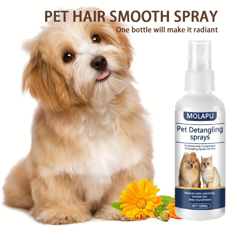 Pet Detangling Leave-In Conditioner Spray for Cats & Dogs