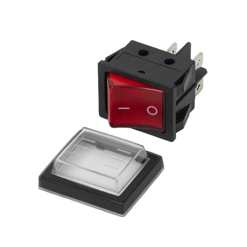 Rocker Switch RED 2 Position 4 Pins POWER PUMP OFF Illuminated