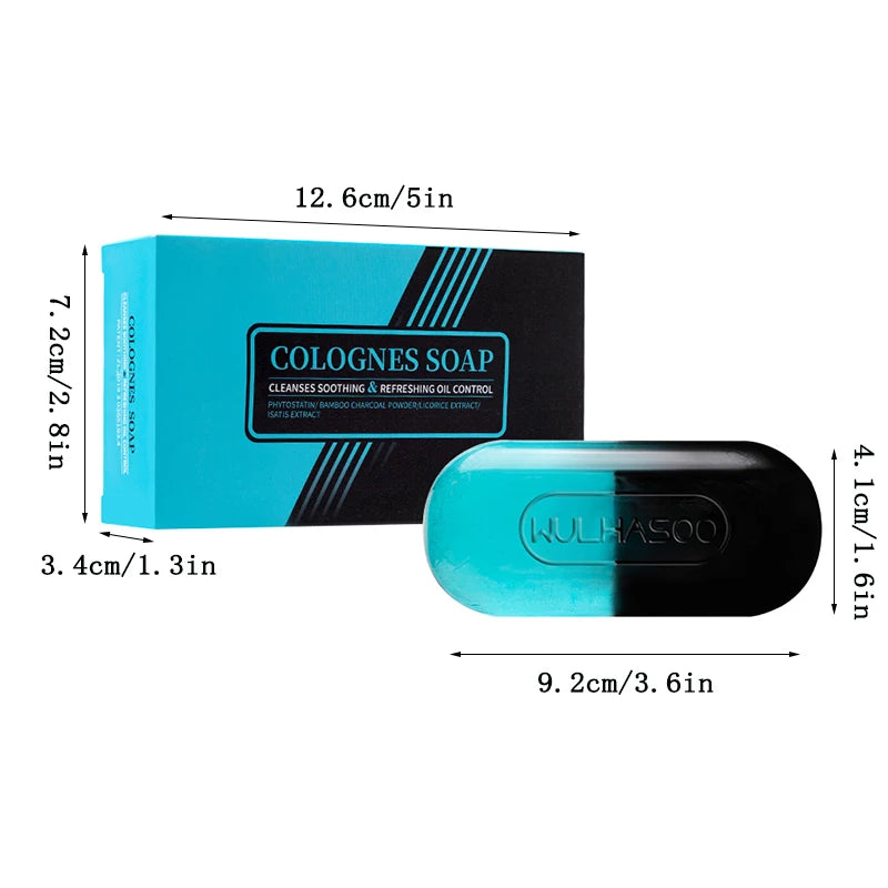Two Colours Cologne Handmade Soap Lightly fragranced Lathering removes excess oil leaving skin naturally clean and refreshed Peaceful Pleasures Health and Wellness