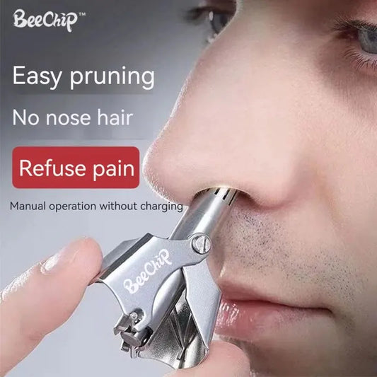 Washable Portable Ear Hair Trimmer Cleaning Without Rusting Painless Nose Hair Trimming Men'S Portable Electric Shaver Low Noise Peaceful Pleasures Health and Wellness