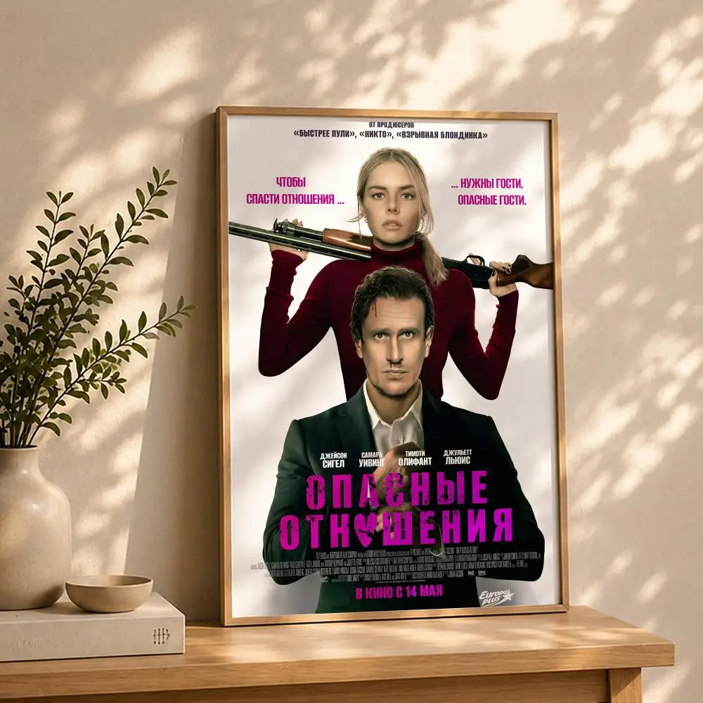 Movie-Over Your Dead Body Poster HD Self Adhesive Waterproof Wall Art Ideal for Home Office Dorm Bedroom Great Gift Peaceful Pleasures Health and Wellness White4 15X20cmNoframe
