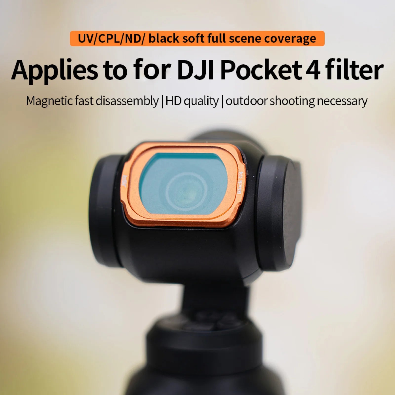 For DJI Pocket 4 Filter Kit Aviation Aluminum Nano Coating 99% Transmittance Optical Glass Ultra Lightweight Gimbal Friendly Peaceful Pleasures Health and Wellness