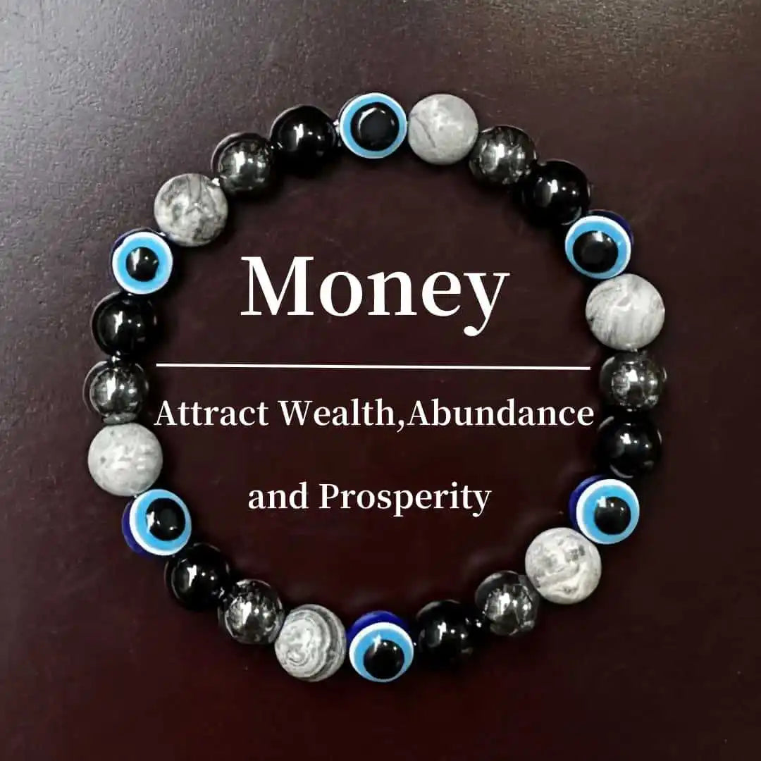 Stone Beads Bracelet Amethyst Tiger Eye Crystal Quartz Agate Gem Beads Bangles Women Reiki Healling Jewelry Gift Mens Bracelet Peaceful Pleasures Health and Wellness 18cm 0182-6