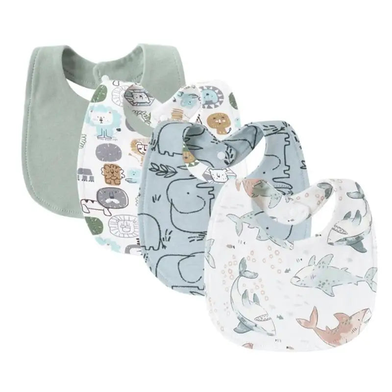 Baby Bandana Bibs 4-Pack | Soft Cotton Drool & Teething Bibs