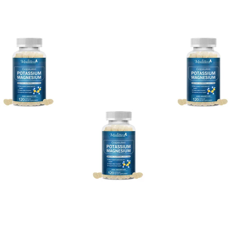 Potassium Magnesium & Zinc Capsules – Muscle Cramps, Sleep & Migraine Relief | 45-Day Supply Peaceful Pleasures Health and Wellness