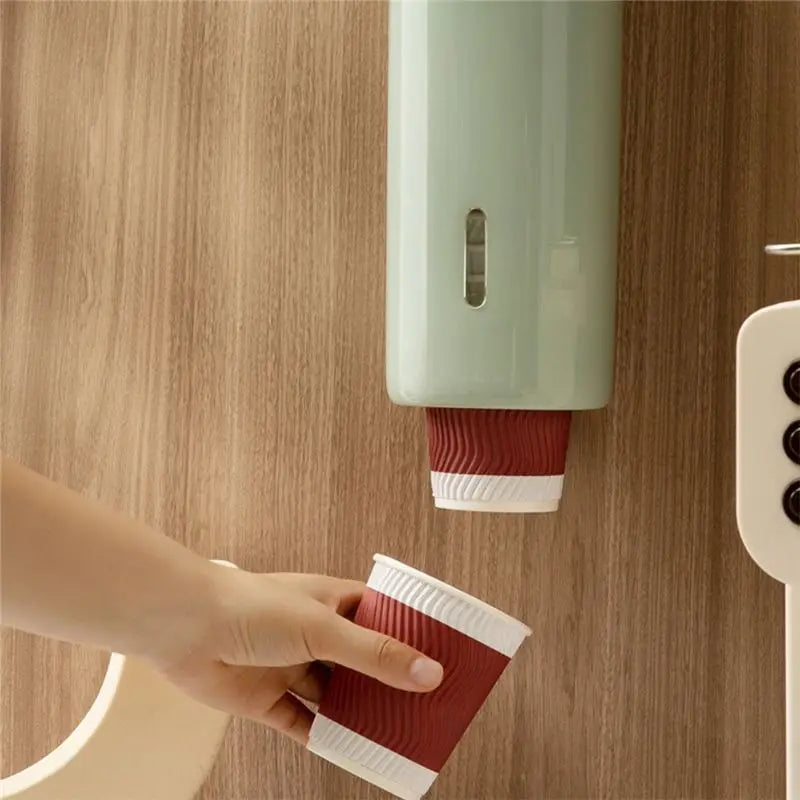 A36T-1Set Disposable Paper Cup Cup Taker Automatic Water Dispenser Cup Holder Space Saving B Peaceful Pleasures Health and Wellness