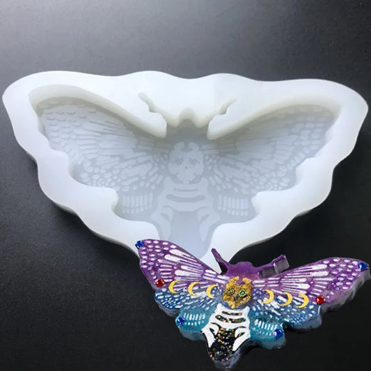Handmade Creative Shape Moth Keychain Epoxy Resin Mold Necklace Peaceful Pleasures Health and Wellness