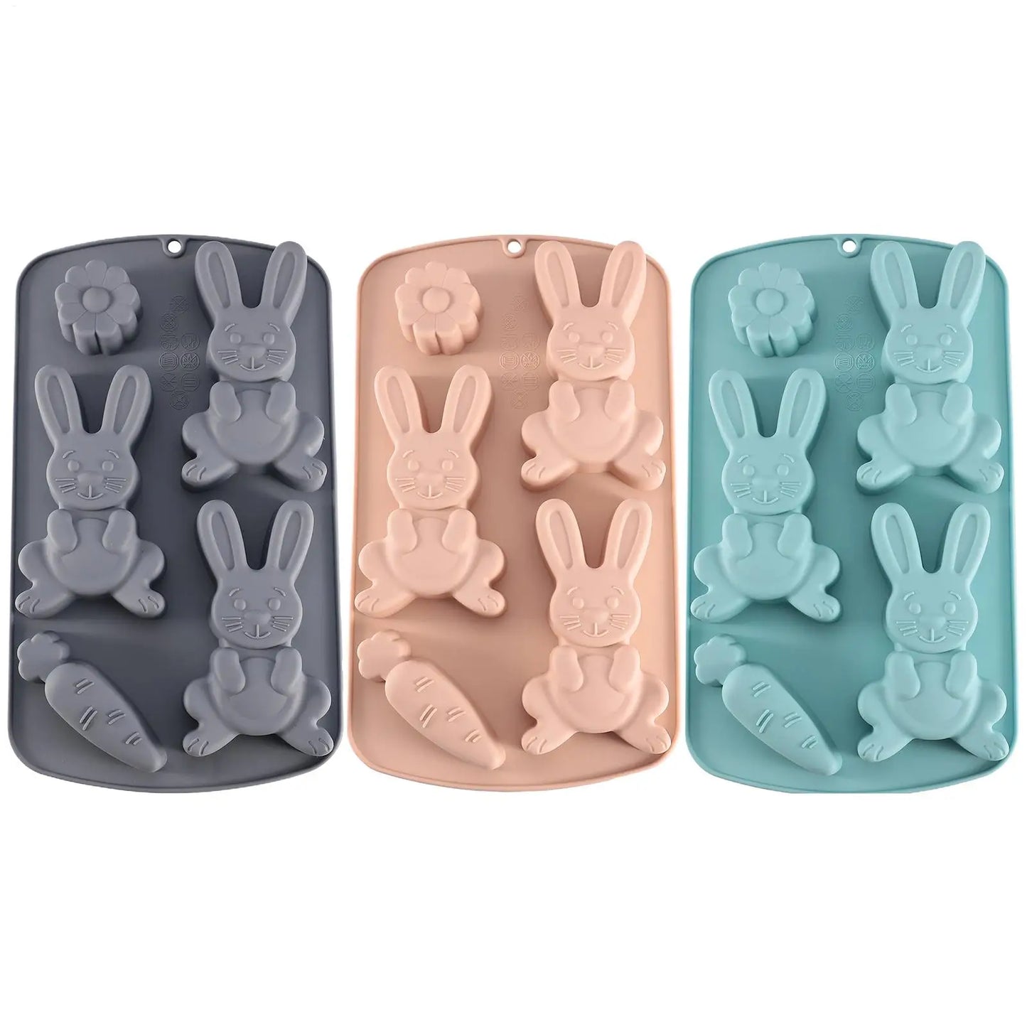 Easter Silicone Mold – Rabbit, Carrot & Flower Baking Mould