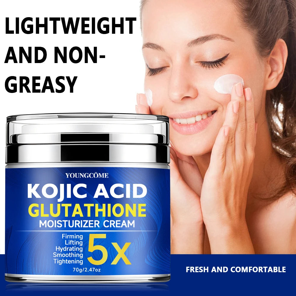 Kojic Acid & Glutathione Face Cream | Anti-Aging Moisturiser Anti-Aging Face Cream Peaceful Pleasures Health and Wellness