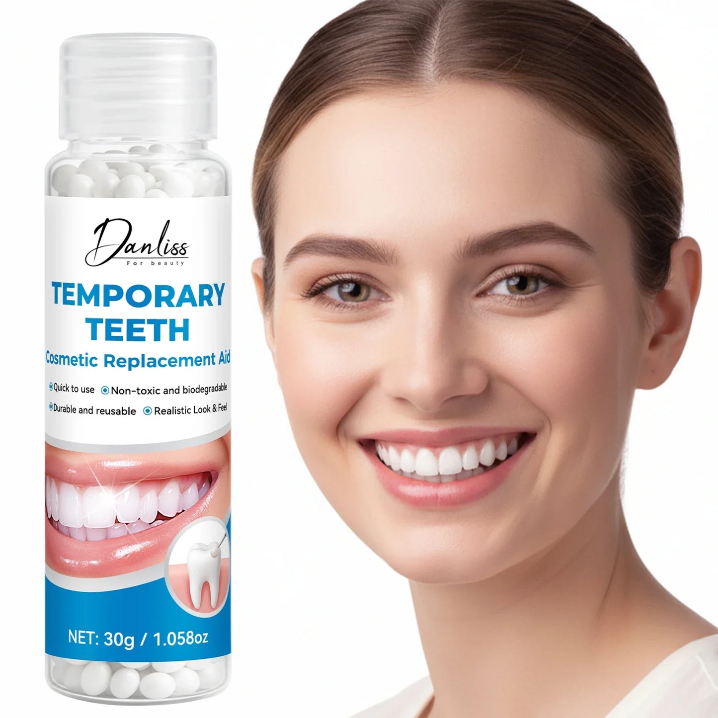 Instant Temporary Fake Teeth – Moldable Cosmetic Dental Kit