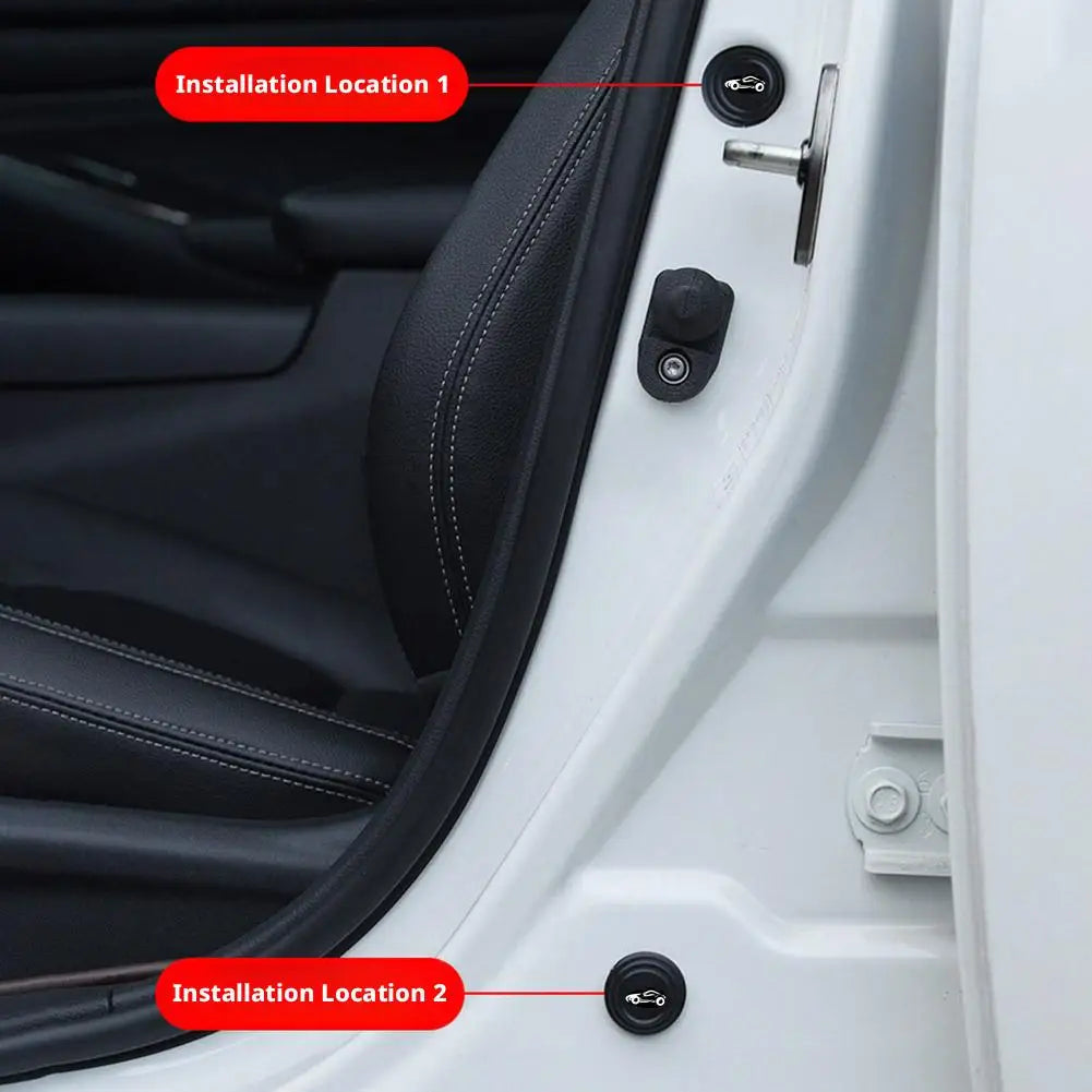 4Pcs Car Door Shock Absorber Pads Silicone Three-Layer Buffer Anti-Collision Noise Reduction Stickers Peaceful Pleasures Health and Wellness