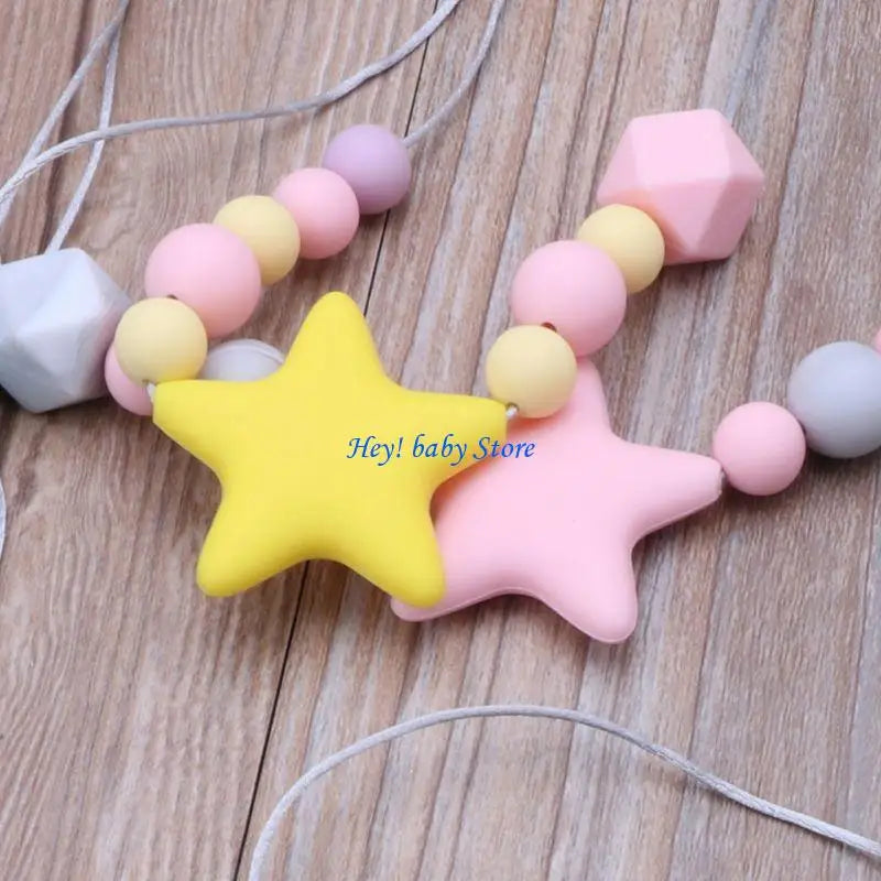 Silicone Teething Necklace | Sensory Chewing Pendant for Babies