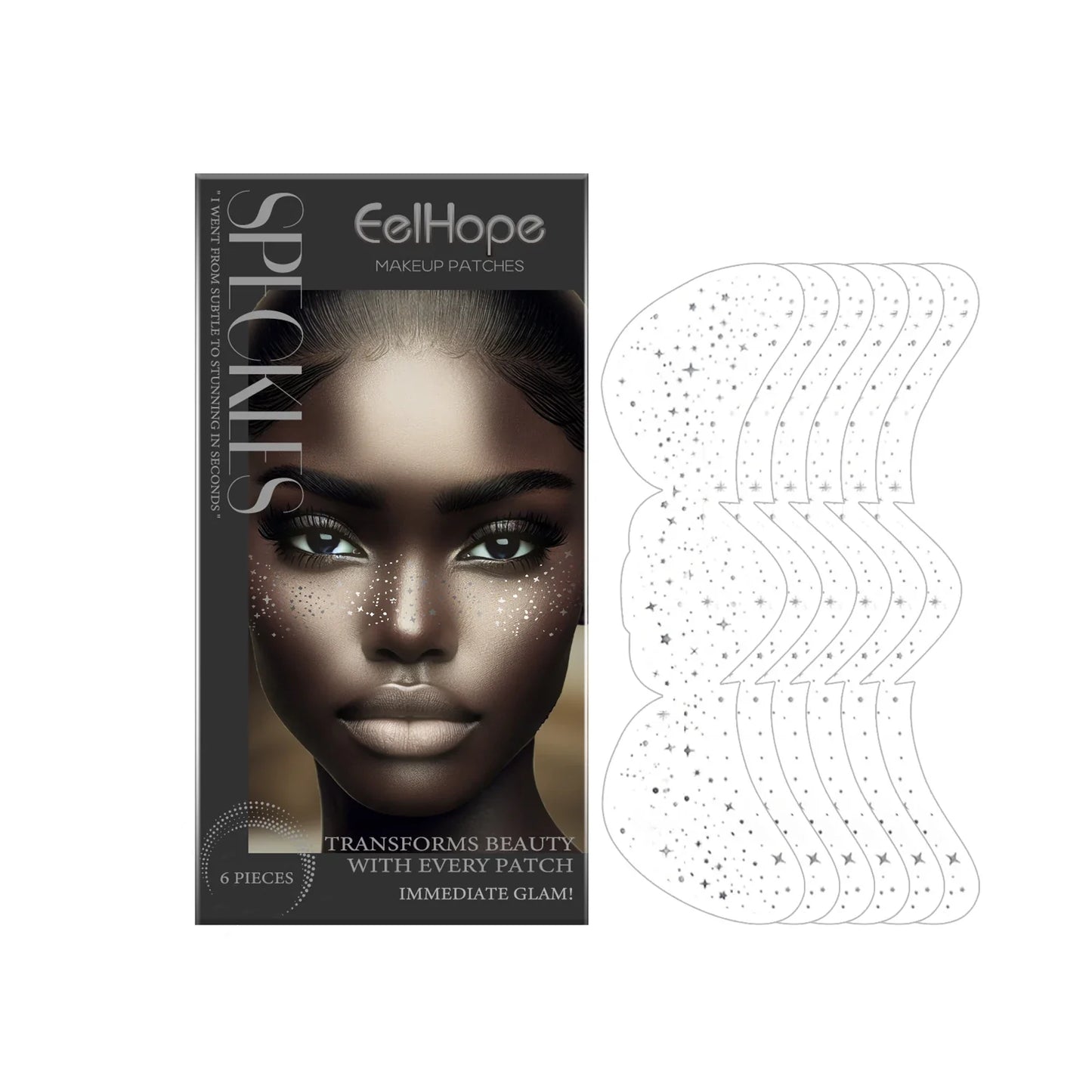 Glitter Freckle Temporary Tattoo Stickers – Metallic Star Face