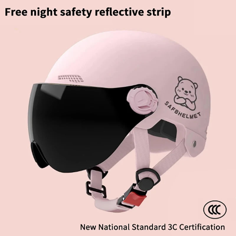 3C Certified E-Bike Half Helmet with HD Glasses | Unisex