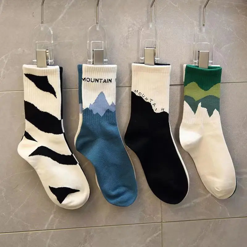 4 Pairs Of Fashionable And Soft AB Socks, Comfortable And Breathable Men's And Women's Socks, Suitable For Running And Fitness Peaceful Pleasures Health and Wellness 4 Pairs One Size