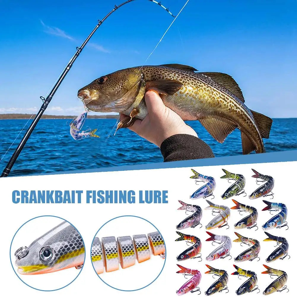 Multi Jointed Fishing Lure for Freshwater and Saltwater Peaceful Pleasures Health and Wellness