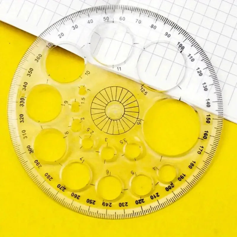 6-Piece Set of 360-Degree Full-Circle Protractors, Geometric Drawing Tool, Large Transparent Circle Protractor, Quick Circle Drawing Tool, Essential Tool for Study and Office Use Peaceful Pleasures Health and Wellness