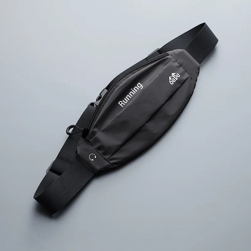 Reflective Waterproof Running Waist Bag | Phone Sports Fanny Pack Sports Waist Pack Peaceful Pleasures Health and Wellness black color