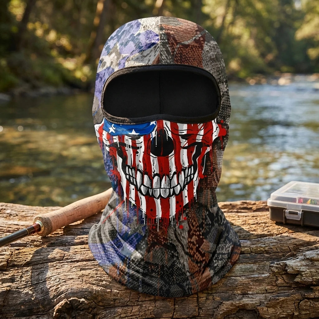 UPF50+ Sun Protect Mask for Cycling Fishing Outdoor Activities Unisex Comfortable Polyester Spandex Blend Peaceful Pleasures Health and Wellness