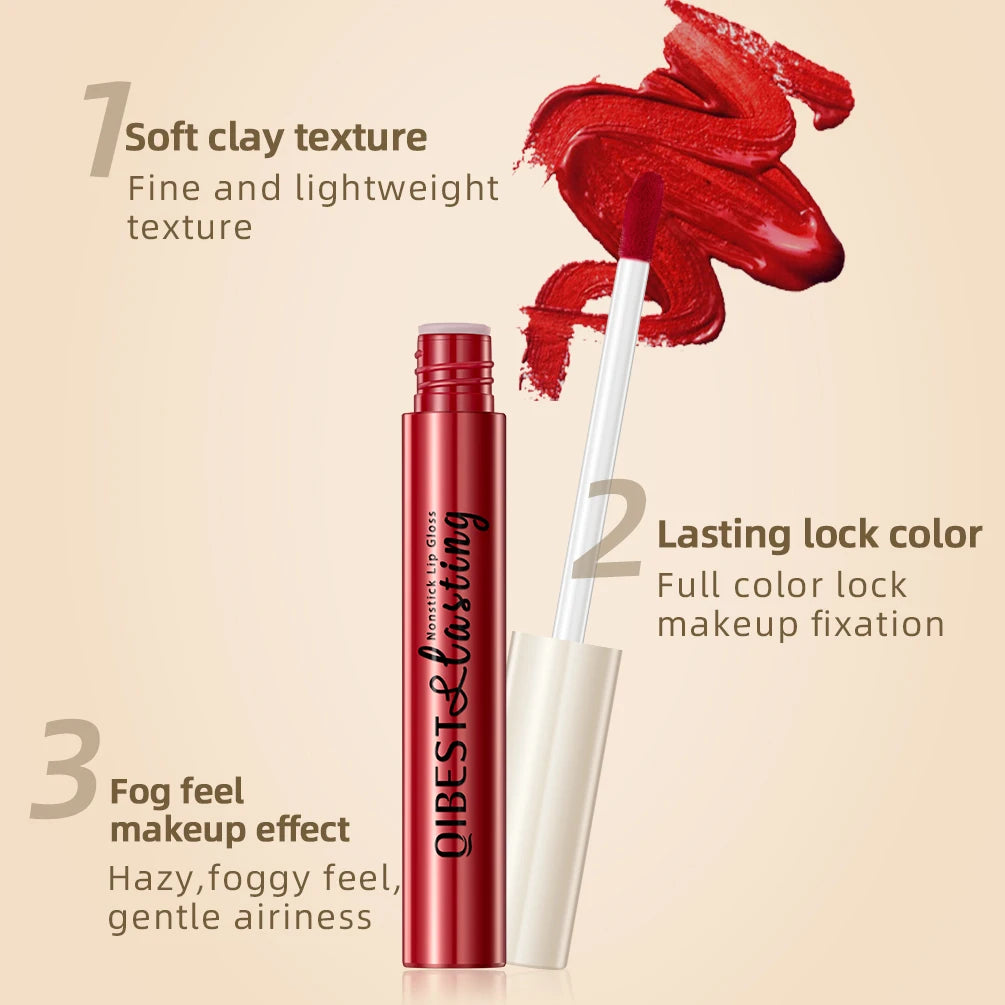 QIBEST 12pcs Matte Liquid Lipstick Set Waterproof Long Lasting Velvet Nude Red Lip Gloss Tint Makeup Cosmetic Lipsticks Lipgloss Peaceful Pleasures Health and Wellness
