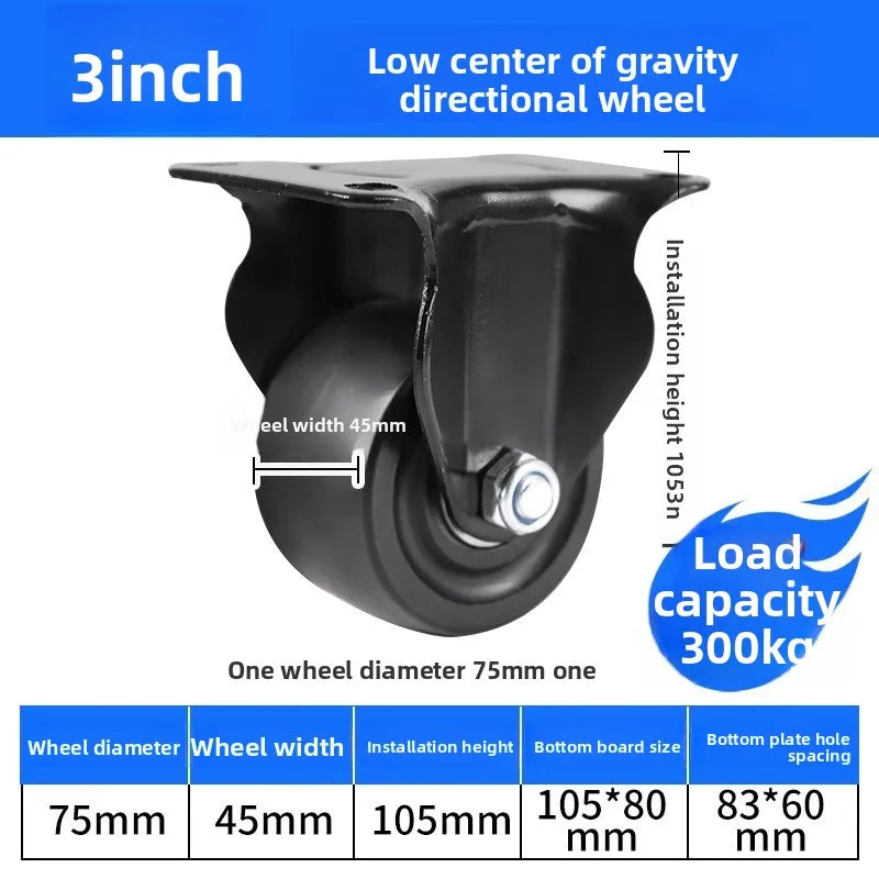 Heavy Duty Swivel Caster Wheels 1.5–3" with Safety Lock Brake