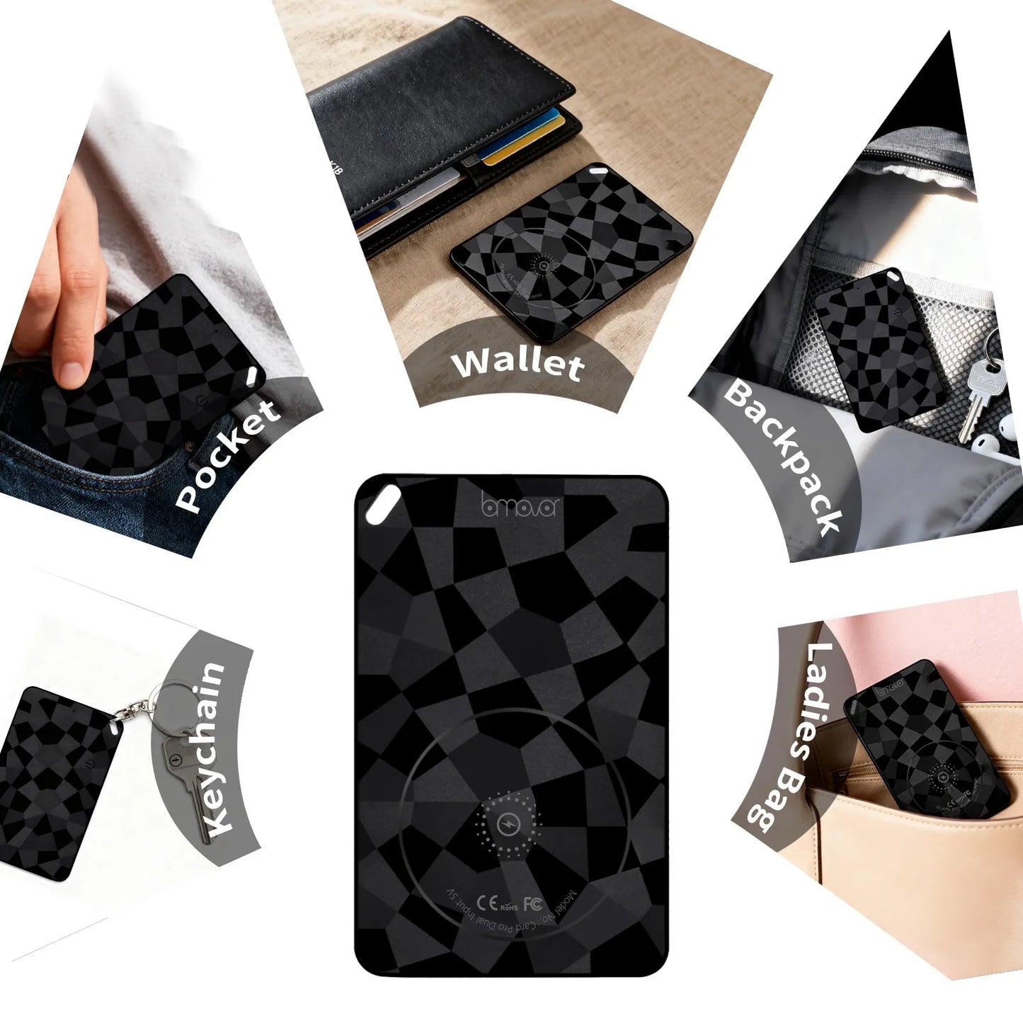 Ultra Thin GPS Tracker Card for Apple Find My & Android Find Hub, Smart Anti-Loss Device Wireless Rechargeable Locator Peaceful Pleasures Health and Wellness