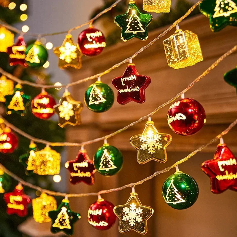 Christmas LED Star String Lights – Battery Operated 1-4 Pack