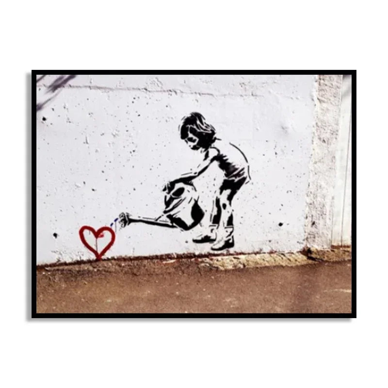 Banksy Graffiti Canvas Wall Art Print | Unframed Home Decor
