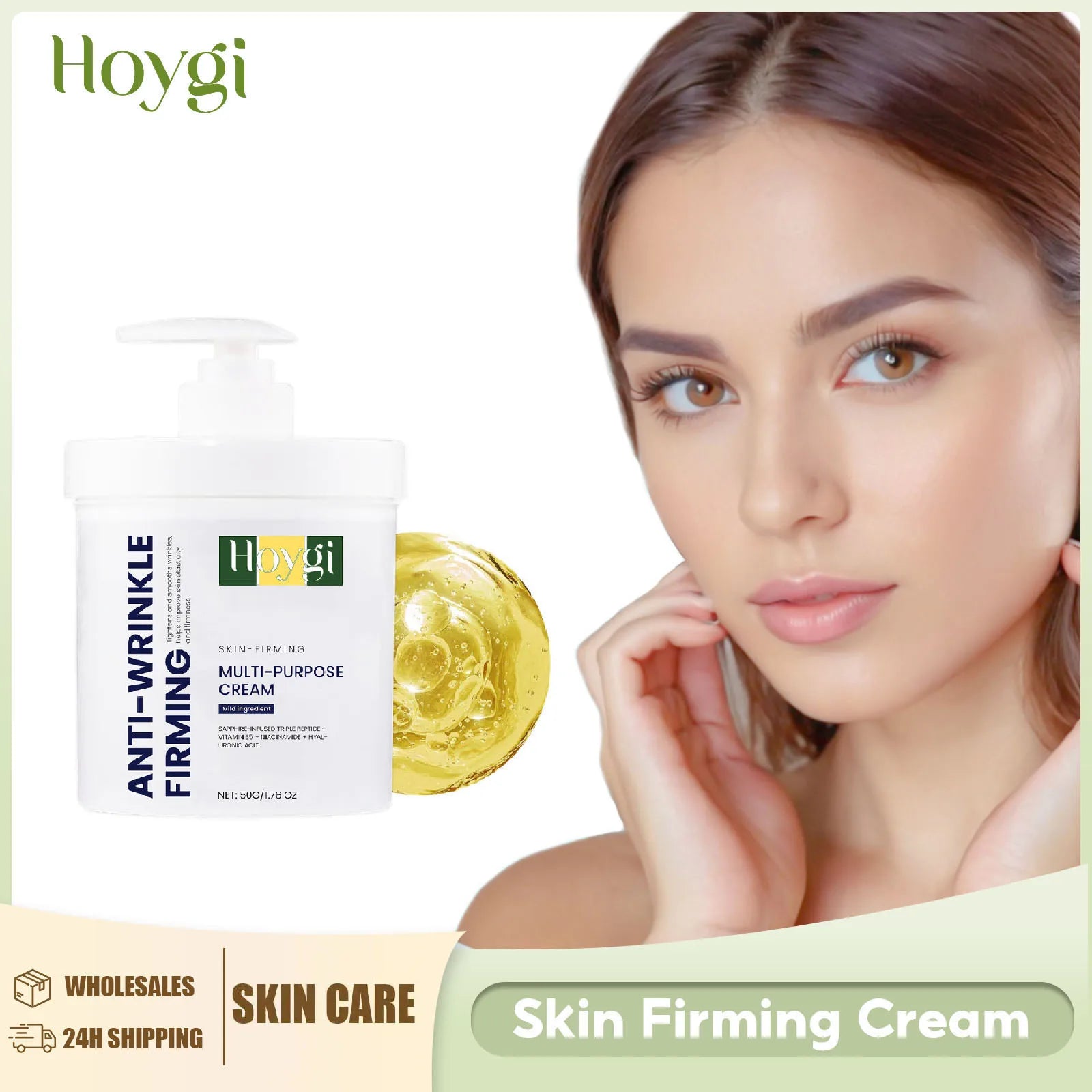 Anti-Wrinkle Face Cream Friming Lifting Reduce Fine Line Incrase Skin Elasticity Repair Damaged Skin Nourish Tighten Facial Care Peaceful Pleasures Health and Wellness