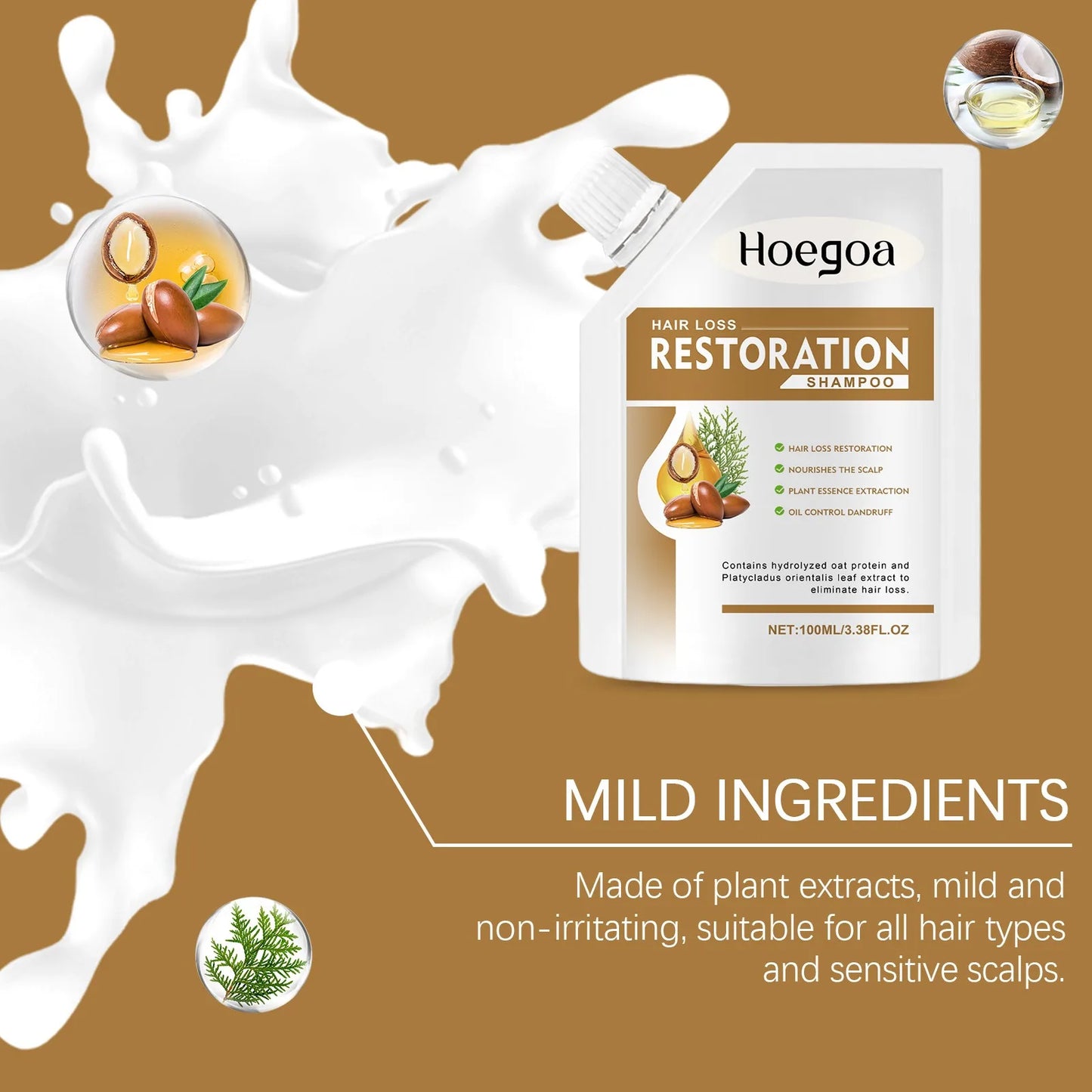 HOEGOA Herbal Shampoo for Thinning Hair – Volume & Strength