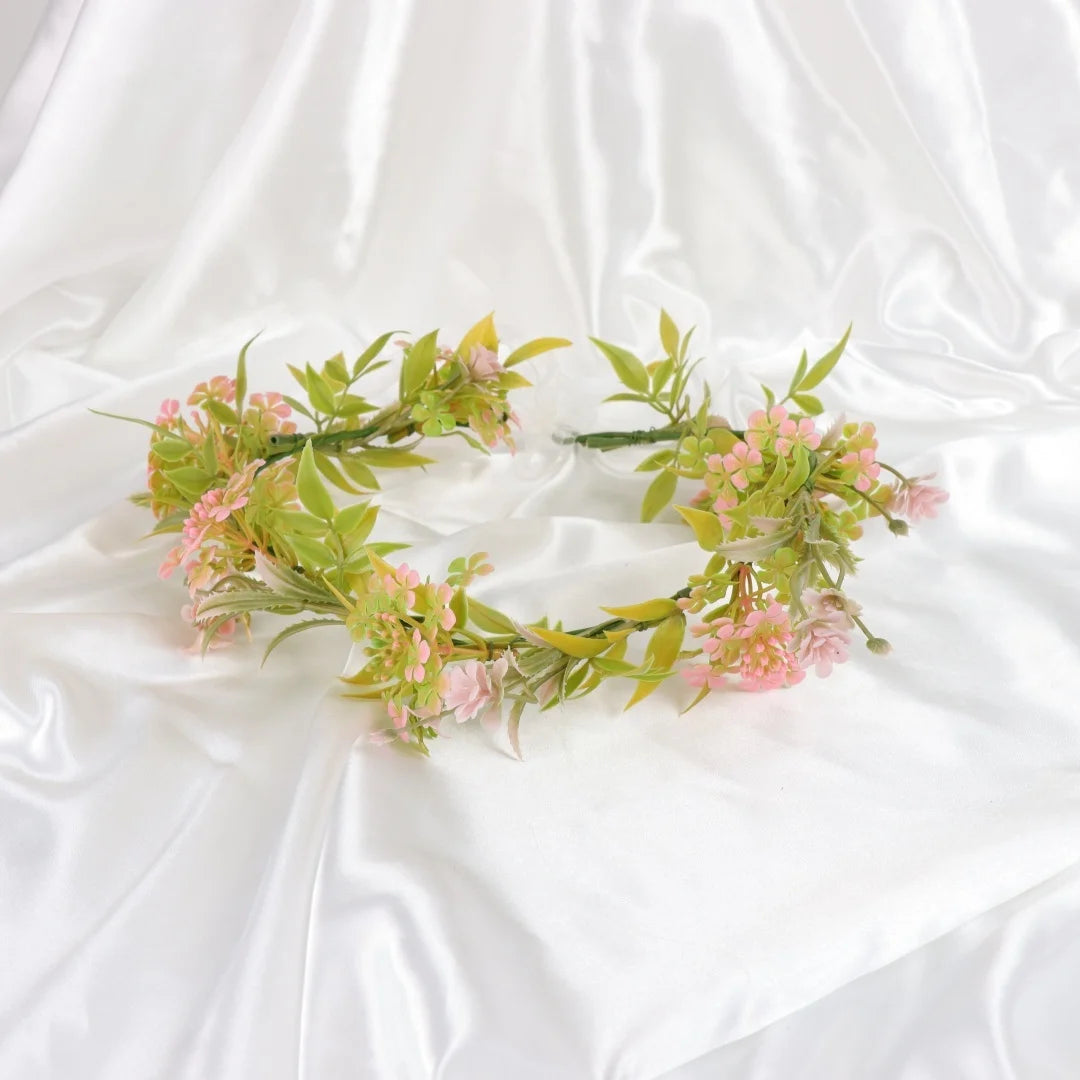 Bohemian Wreath Imitation Flower Hairband Women Fashion Wedding Hair