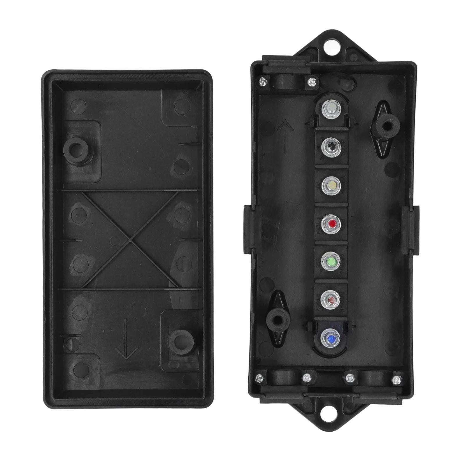 Trailer Wire Connector Box Trailer Junction Box 7 Way ABS Terminal Connector Waterproof Distribution Block for Power Peaceful Pleasures Health and Wellness Default Title