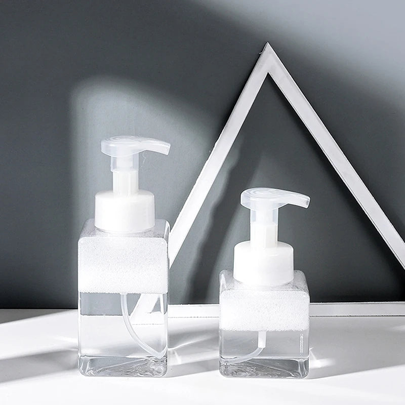 250/450ml Transparent Large Foam Dispenser Plastic Pump Bottles Mini Empty Soap Refillable Bottle For Travel Shampoo Bottles Peaceful Pleasures Health and Wellness