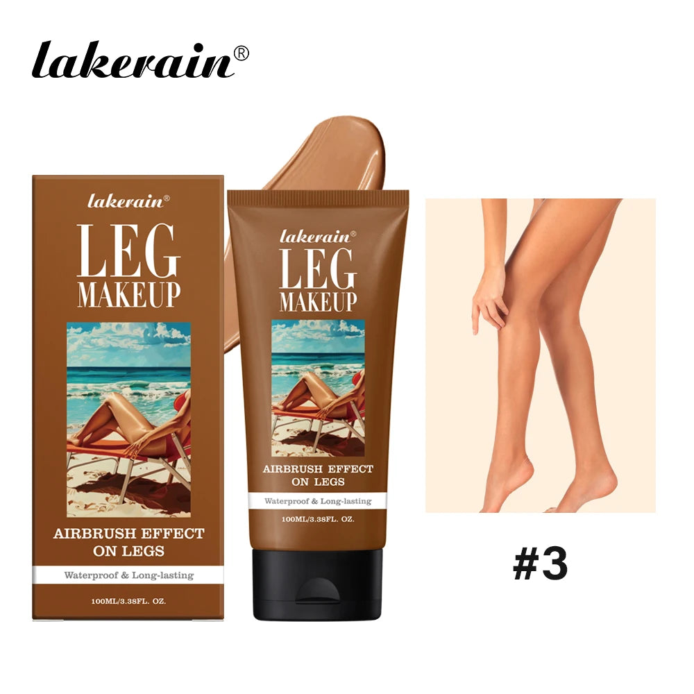 100ml Leg Makeup Long-lasting Waterproof And Anti-Transfer Concealer Even Skin Tone Wheat Tan Brown Liquid Foundation Peaceful Pleasures Health and Wellness 100ml NO.3
