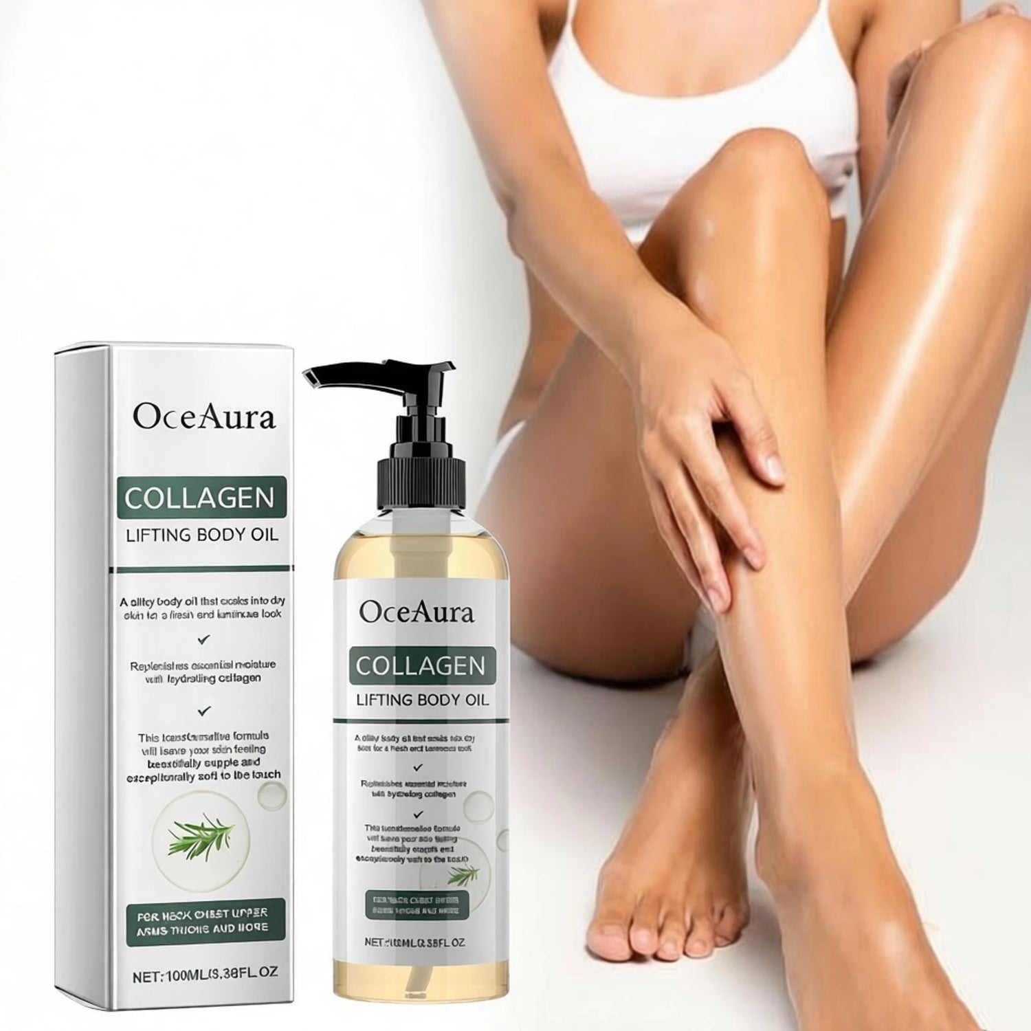 OceAura Collagen Lifting Body Oil – Firming & Anti-Aging 100ml Collagen Body Oil Peaceful Pleasures Health and Wellness