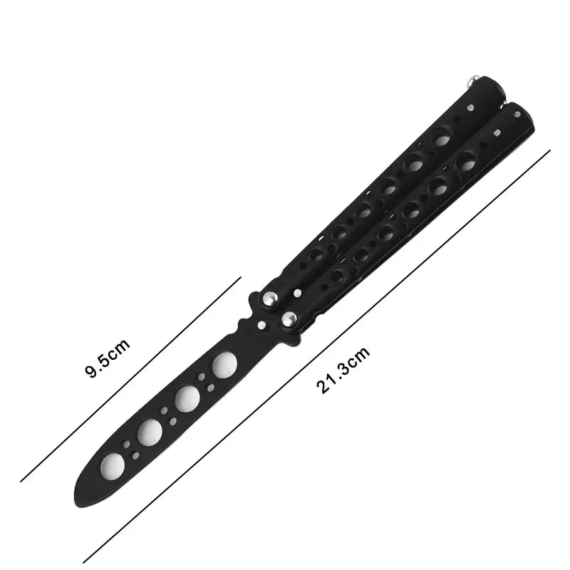 Butterfly Knife Trainer – Folding Balisong Practice Tool Peaceful Pleasures Health and Wellness GZ248-Black( B)