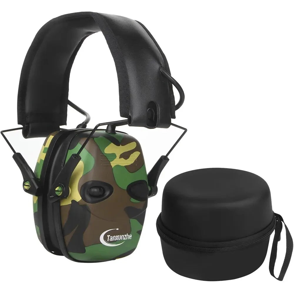 Tactical Electronic Shooting Earmuff Case Anti-noise Headphone Sound Amplification Hearing Protection Headset Foldable Earmuffs Peaceful Pleasures Health and Wellness With Box 1