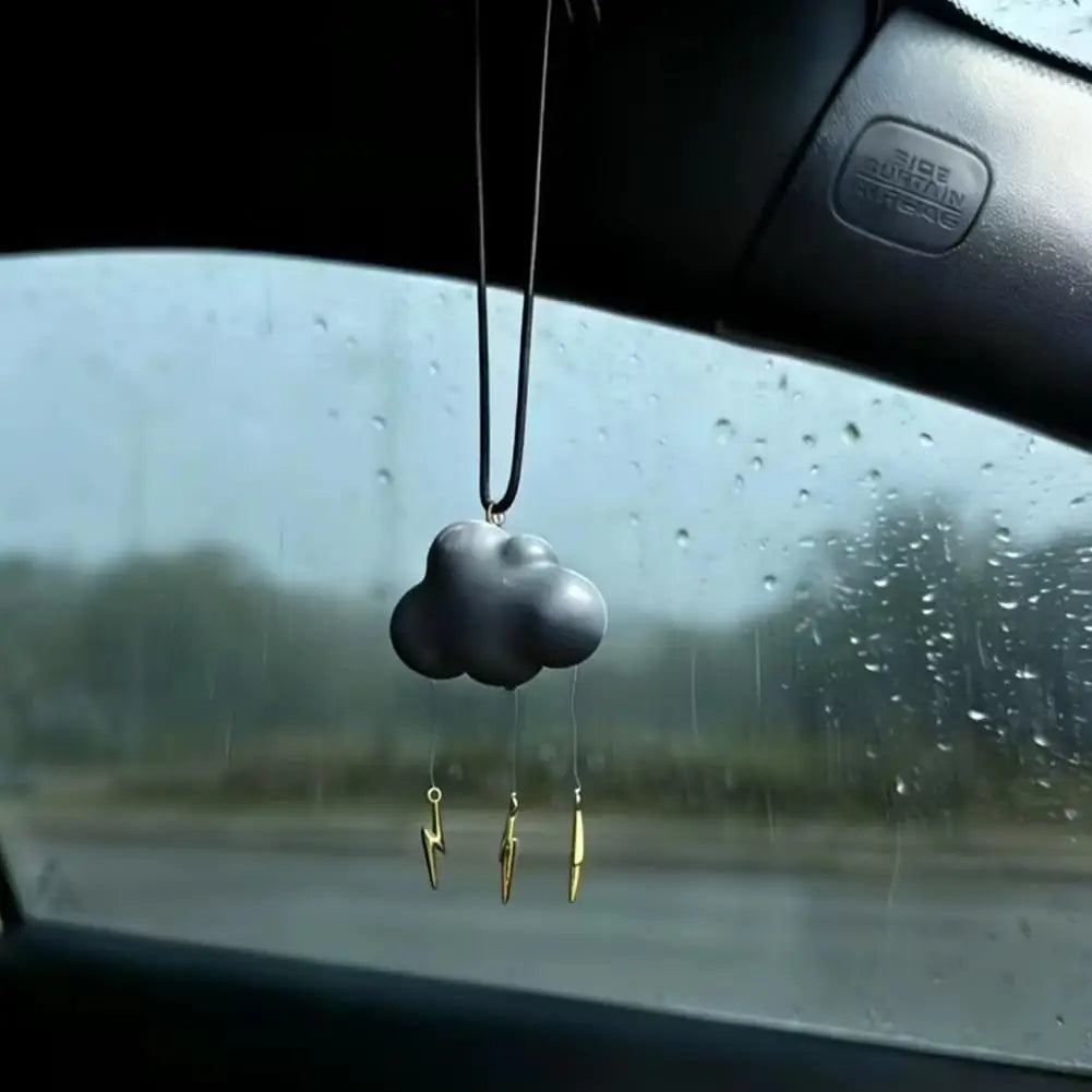 Cute Cloud Car Air Freshener Aroma Diffuser Vent Clip/Pendant,Refillable Creative Auto Decor Gift for Women Men mystical smell Peaceful Pleasures Health and Wellness Cloud with Lightning