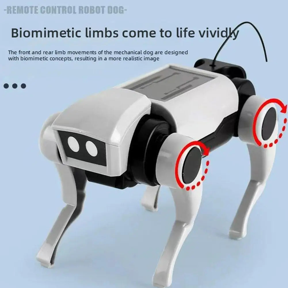 2 In 1 DIY Remote Control Robot Toy Assembling Mechanical Dog or Cat Animals Educational Toys Smart Robot Toy Gift for Children Peaceful Pleasures Health and Wellness