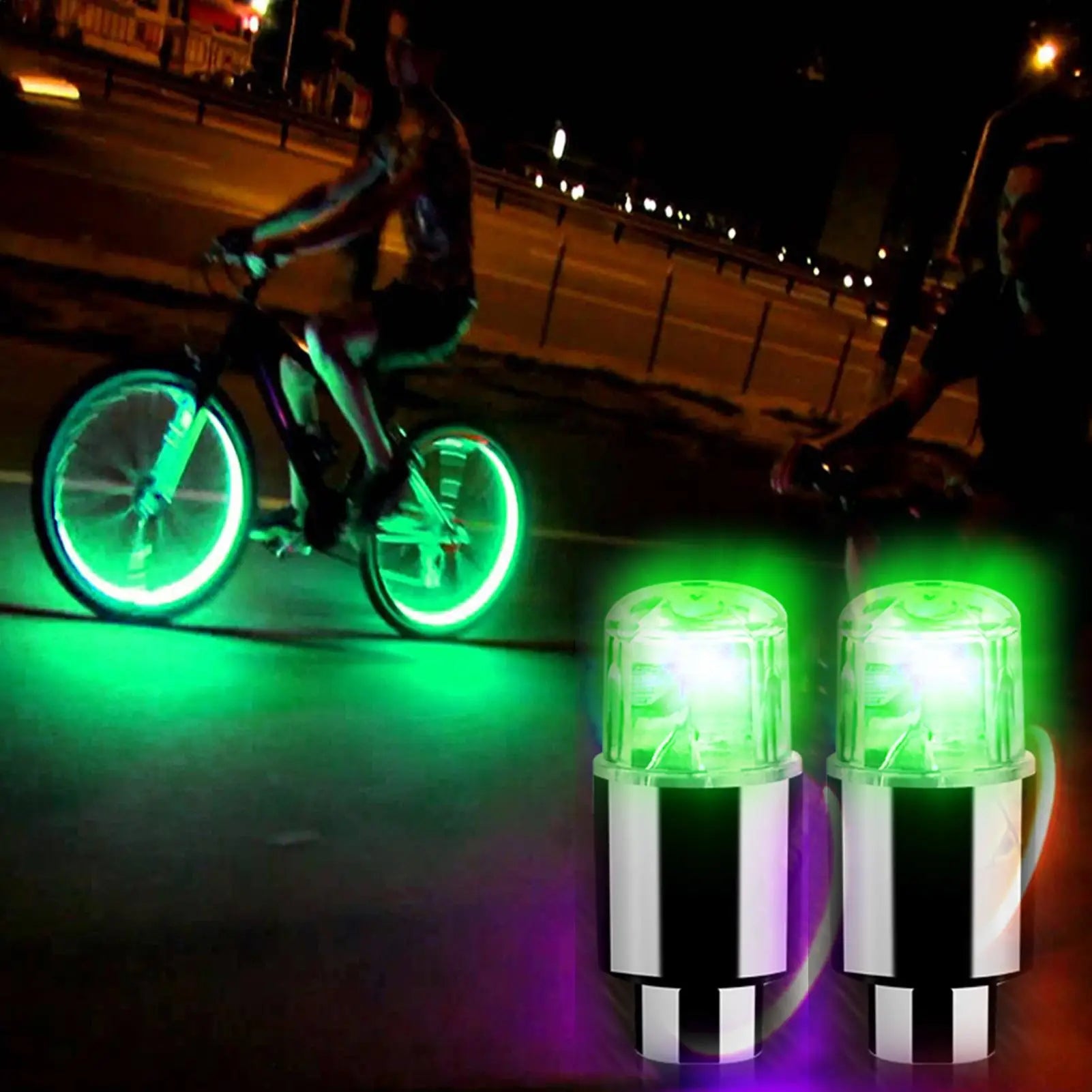 LED Tire Valve Cap Lights for Car, Bike & Motorcycle Wheels LED Valve Cap Lights Peaceful Pleasures Health and Wellness