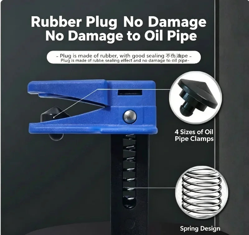 4-Piece Brake Line Stopper Clamp Set | No-Leak Fluid Plug Tool