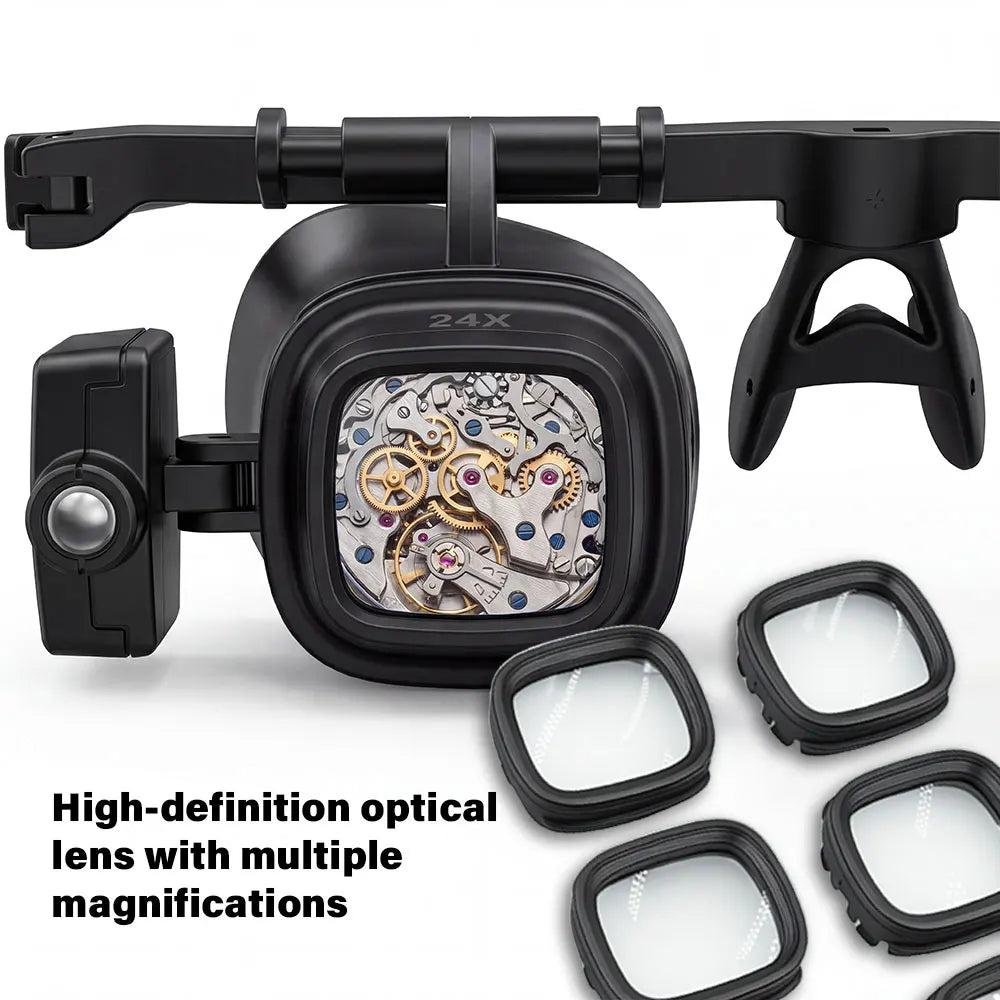Headband Magnifying Glasses Optical Glass 2X 6X 8X 12X 24X Magnification for Repair Reading ﻿ Peaceful Pleasures Health and Wellness