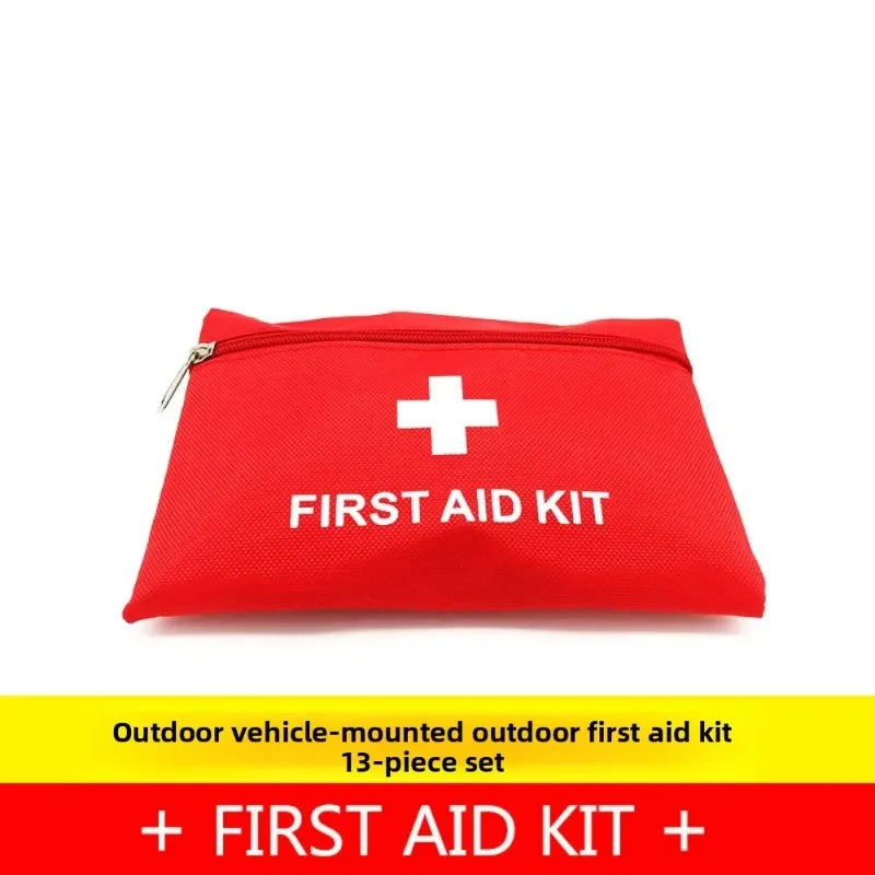 13-Piece All-in-One First Aid Kit Portable Compact Survival Kit for Outdoor Wilderness Travel with Complete Wound Care Supplies Peaceful Pleasures Health and Wellness
