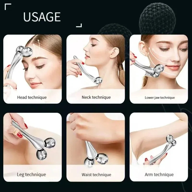 3D Facial Roller Massage V Shape Face Lifting Massage Lift Full Body Massage Massage Relaxation Beauty Massage Peaceful Pleasures Health and Wellness
