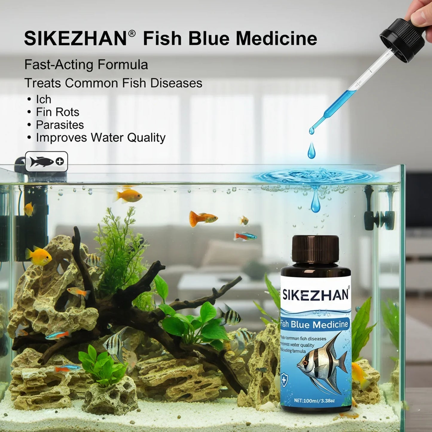 Methylene Blue Aquarium Treatment – Anti-Ich, Fungal & Bacterial