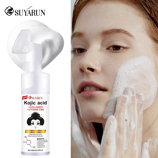 SUYARUN Kojic Acid Face Wash for Brightening Skin, Dark Spots & Acne Treatment, Exfoliating Cleanser with Natural Formula. Peaceful Pleasures Health and Wellness